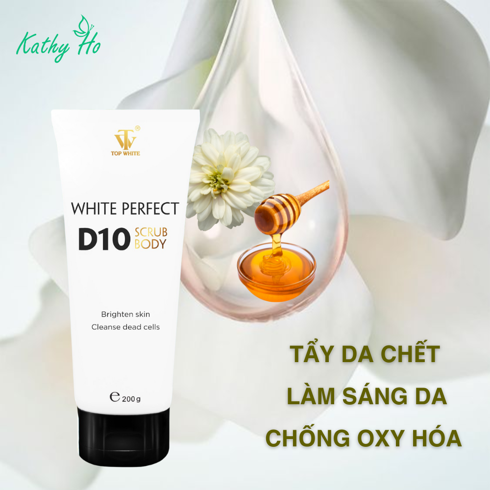 White Perfect Scrub Body D10  - Gel làm sạch tế bào da chết