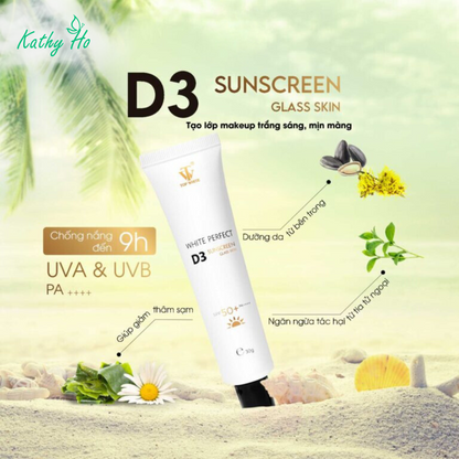 White Perfect D3 Glass Skin SPF50+ PA++++ - Kem chống nắng