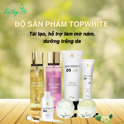 White Perfect Combo 1 - Bộ Sản Phẩm Mờ Nám Thải Độc Cho Da Nhạy Cảm